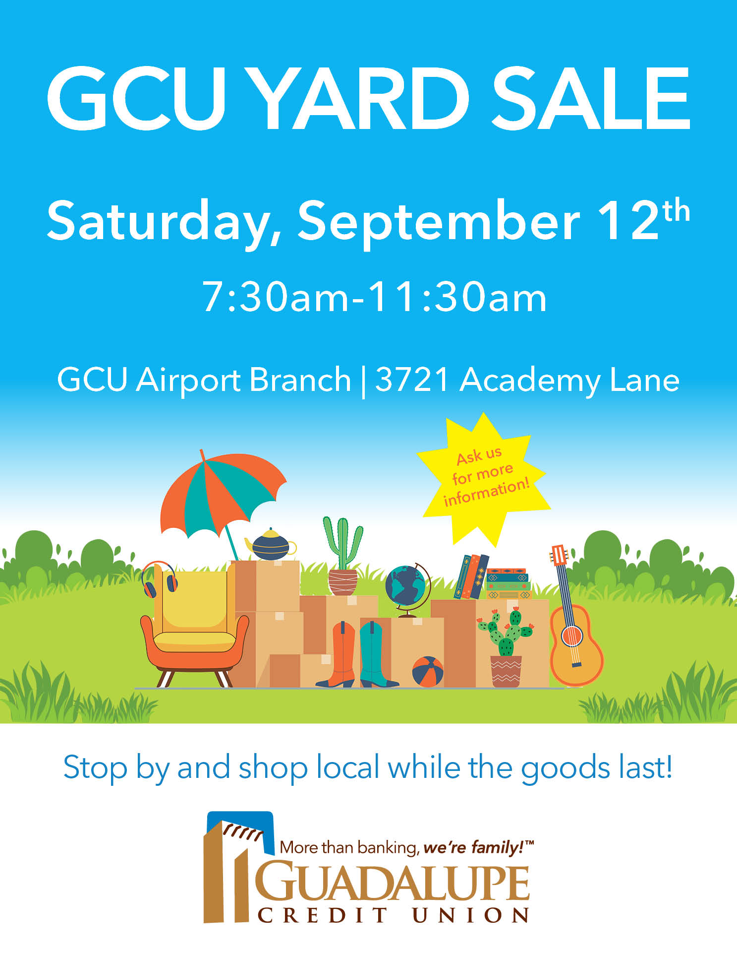 GCU Yard Sale - September 12th 7:30AM-11:30AM
